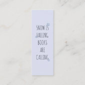 Winter Snowy time liest Mini Lesezeichen Calling C Telefonnummerkarte (Rückseite)