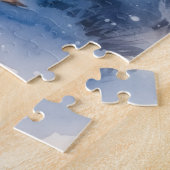 Winter Snowy Weihnachtshaus und Pathway Puzzle (Seite)