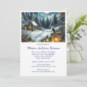 Winter Solstice Abendessen Einladung (Stehend Vorderseite)