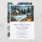 Winter Solstice Abendessen Einladung (Vorne/Hinten)