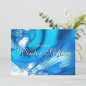 Winter Solstice Abstrakte Einladung (Stehend Vorderseite)