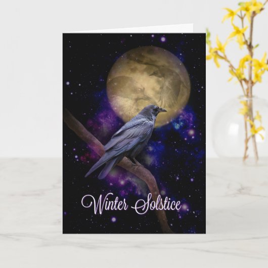 Winter Solstice Blesscard Karte (Gelbe Blume)