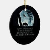 Winter Solstice Buffalo Moon und Raven Keramik Ornament (Rechts)
