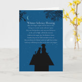 Winter Solstice Cat und Hund Niedlich Gedicht Urla Karte (Gelbe Blume)