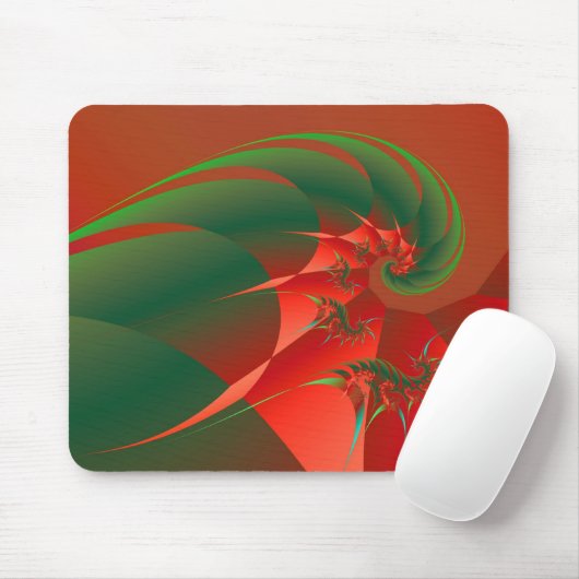 Winter Solstice Cooles Abstraktes Fine Art Fraktal Mousepad (Mit Mouse)