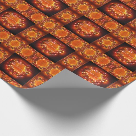 Winter Solstice Fee Lights Wreath Geschenkpapier (Ecke)