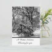 Winter Solstice - Flat Card segnen Feiertagskarte (Stehend Vorderseite)