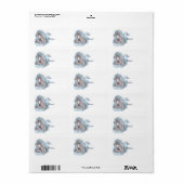 Winter Solstice Fox & Flora Geschenketiketten Adressaufkleber (Vorne)