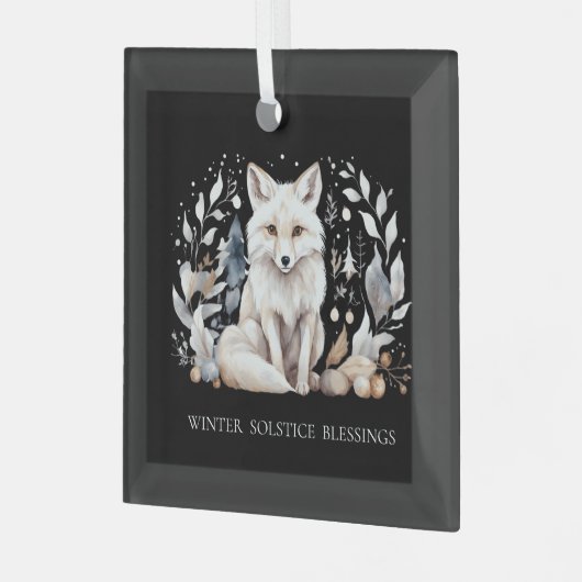 Winter Solstice Fox Ornament (Vorderseite links)