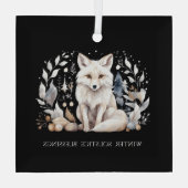 Winter Solstice Fox Ornament Aus Glas (Rückseite)