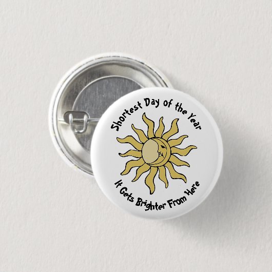 Winter Solstice Gedicht Button (Vorne & Hinten)