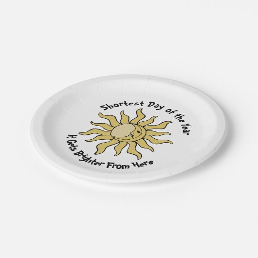 Winter Solstice Gedicht Pappteller (Schrägansicht)