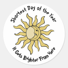 Winter Solstice Gedicht Runder Aufkleber