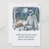 Winter Solstice Gedicht von Grace AI Robot Flachka (Vorderseite)