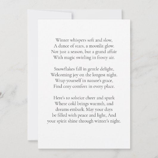 Winter Solstice Gedicht von Grace AI Robot Flachka (Rückseite)