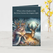 Winter Solstice Goddess and Dee Grußkarte Karte (Gelbe Blume)