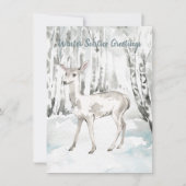 Winter Solstice Gruß Wald Doer Deer Karte (Vorderseite)