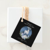 Winter Solstice Holiday Deer Blue White Christmas Geschenkanhänger (Beispiel)