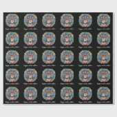 Winter Solstice Holiday Hirschkranz Weihnachten We Geschenkpapier (Flach)