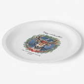 Winter Solstice Holiday Hirschkranz Weihnachten We Pappteller (Schrägansicht)