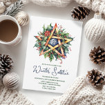 Winter Solstice Holly Weihnachten Pentagramm Pagan Einladung<br><div class="desc">Diese Einladung mit einem wunderschönen Winter Solstice Holly Weihnachten Pentagramm Pagan Holiday ist der perfekte Weg,  um allen lassen,  was Ihr besonderes Weihnachten-Event ist. Diese Vorlage kann mit der Schaltfläche "Diese Vorlage personalisieren" vollständig angepasst werden. Gesegnetes Weihnachten!</div>
