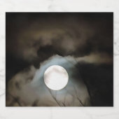 Winter Solstice Moon Celestie Art Bierflaschenetikett (Einzelnes Label)