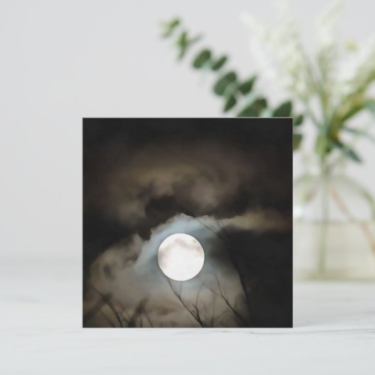 Winter Solstice Moon Celestie Art Einladung (Stehend Vorderseite)