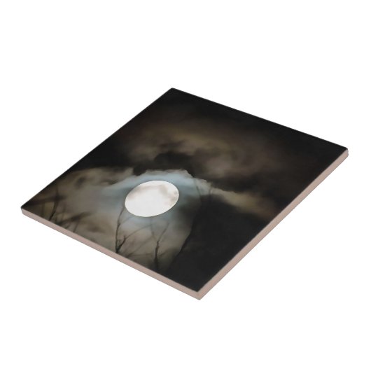 Winter Solstice Moon Celestie Art Fliese (Seite)