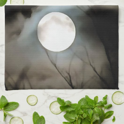 Winter Solstice Moon Celestie Art Geschirrtuch (Gefaltet)
