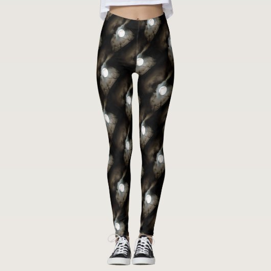 Winter Solstice Moon Celestie Art Leggings (Vorderseite)