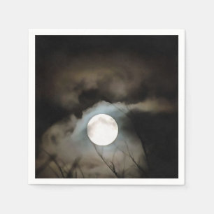 Winter Solstice Moon Celestie Art Serviette