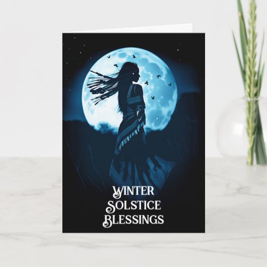 Winter Solstice Native American Ethnic Bohemisch Karte (Vorderseite)