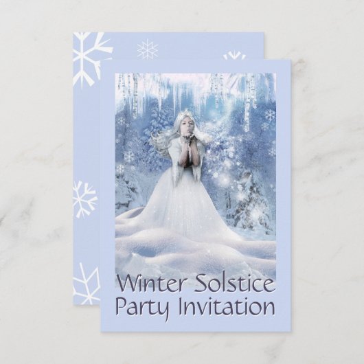 Winter Solstice-Party Einladung (Vorne/Hinten)