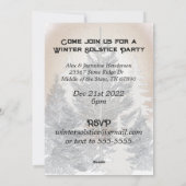 Winter Solstice Party Einladung nackte Bäume (Rückseite)