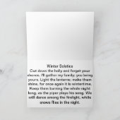 Winter Solstice Poe Feiertagskarte (Innenseite)