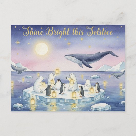 Winter Solstice Postcard Postkarte (Vorderseite)