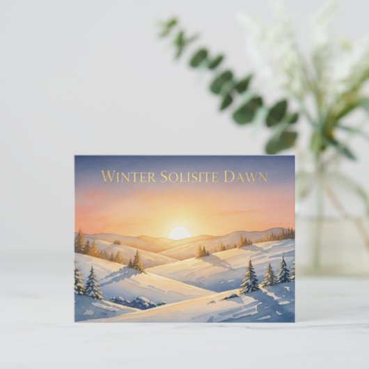 Winter Solstice Postcard Postkarte (Stehend Vorderseite)