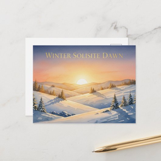 Winter Solstice Postcard Postkarte (Vorderseite/Rückseite Beispiel)