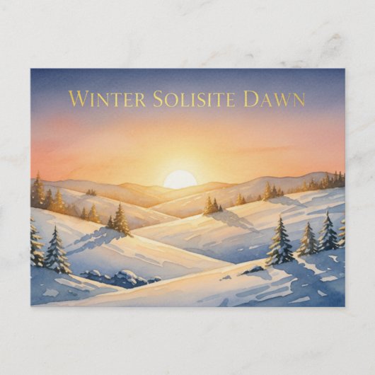 Winter Solstice Postcard Postkarte (Vorderseite)