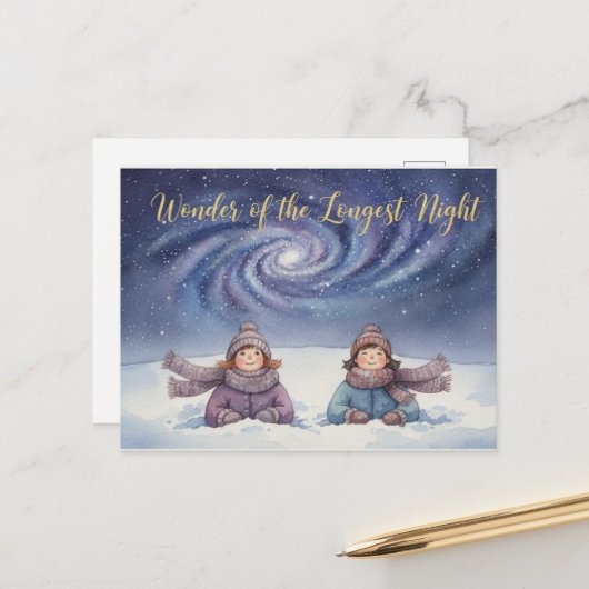 Winter Solstice Postcard Postkarte (Vorderseite/Rückseite Beispiel)