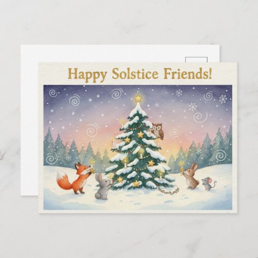 Winter Solstice Postcard Postkarte (Vorne/Hinten)