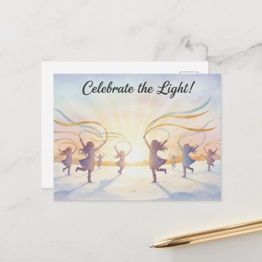 Winter Solstice Postcard Postkarte (Vorderseite/Rückseite Beispiel)