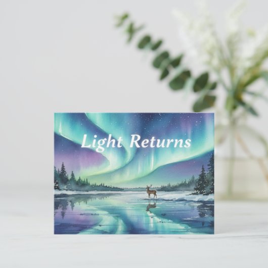 Winter Solstice Postcard Postkarte (Stehend Vorderseite)