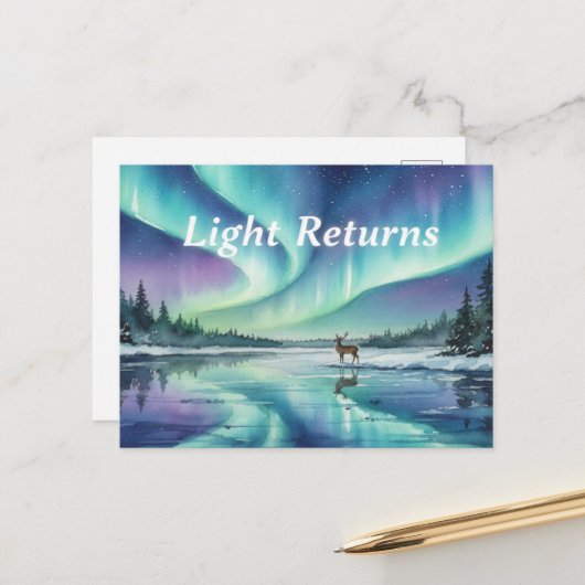 Winter Solstice Postcard Postkarte (Vorderseite/Rückseite Beispiel)