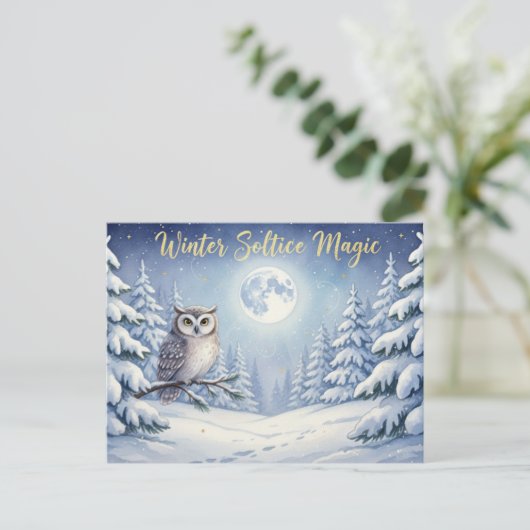 Winter Solstice Postcard Postkarte (Stehend Vorderseite)