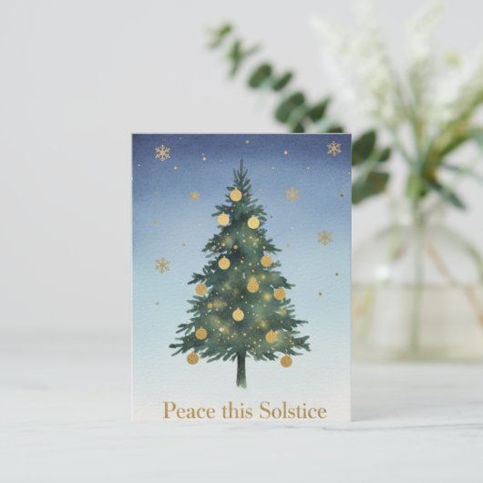 Winter Solstice Postcard Postkarte (Stehend Vorderseite)