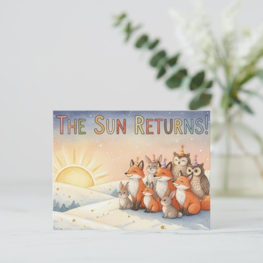 Winter Solstice Postcard Postkarte (Stehend Vorderseite)