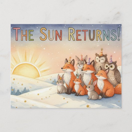 Winter Solstice Postcard Postkarte (Vorderseite)