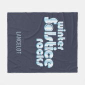 Winter Solstice Rocks Midwinter Novelty Fleecedecke (Vorderseite (Horizontal))