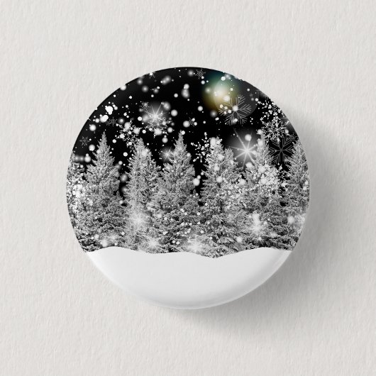 Winter Solstice Schneefall Button (Vorderseite)